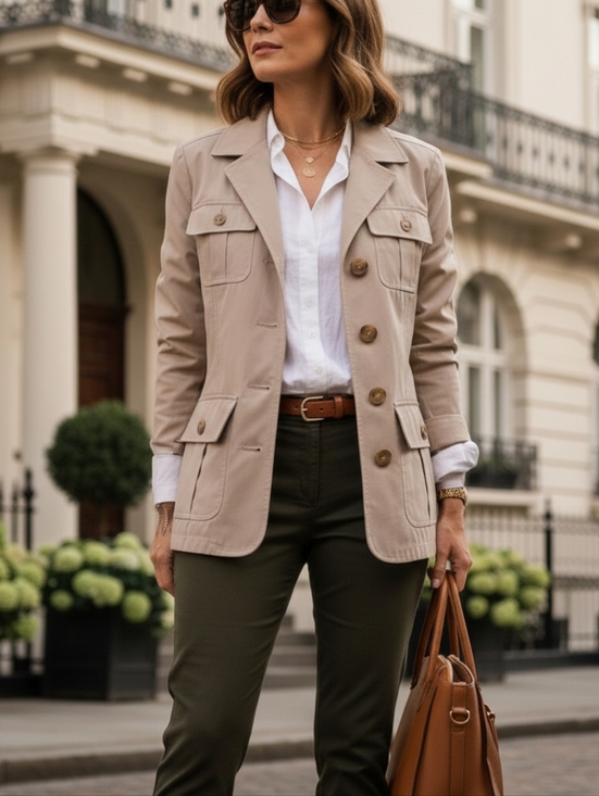 Braetan Jackets & Blazers - Braetan S 90s Old Money Timeless Contemporary Parisian Utility Safari Jacket